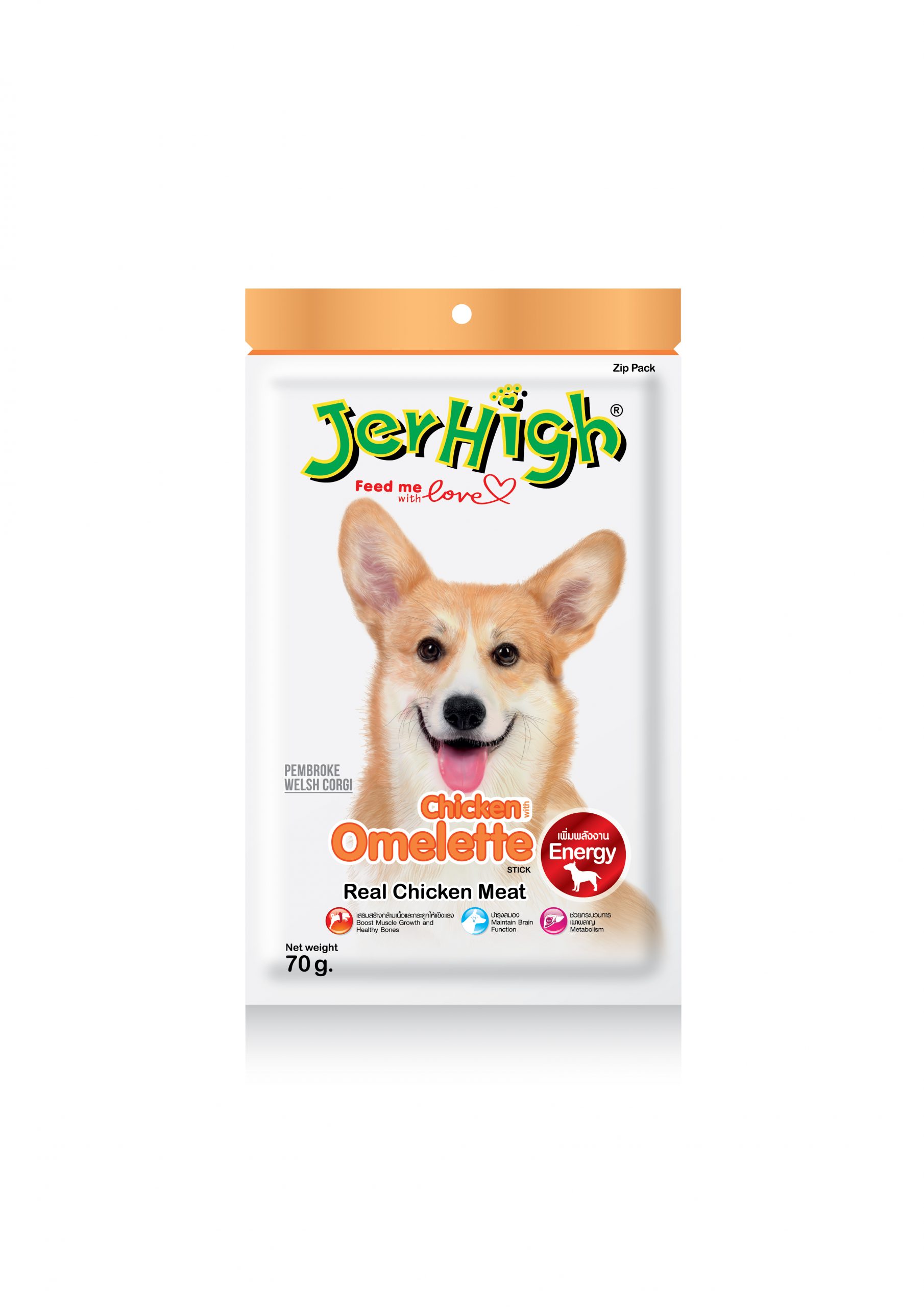 Snack Anjing Jerhigh Stick (Chicken with Omelette)