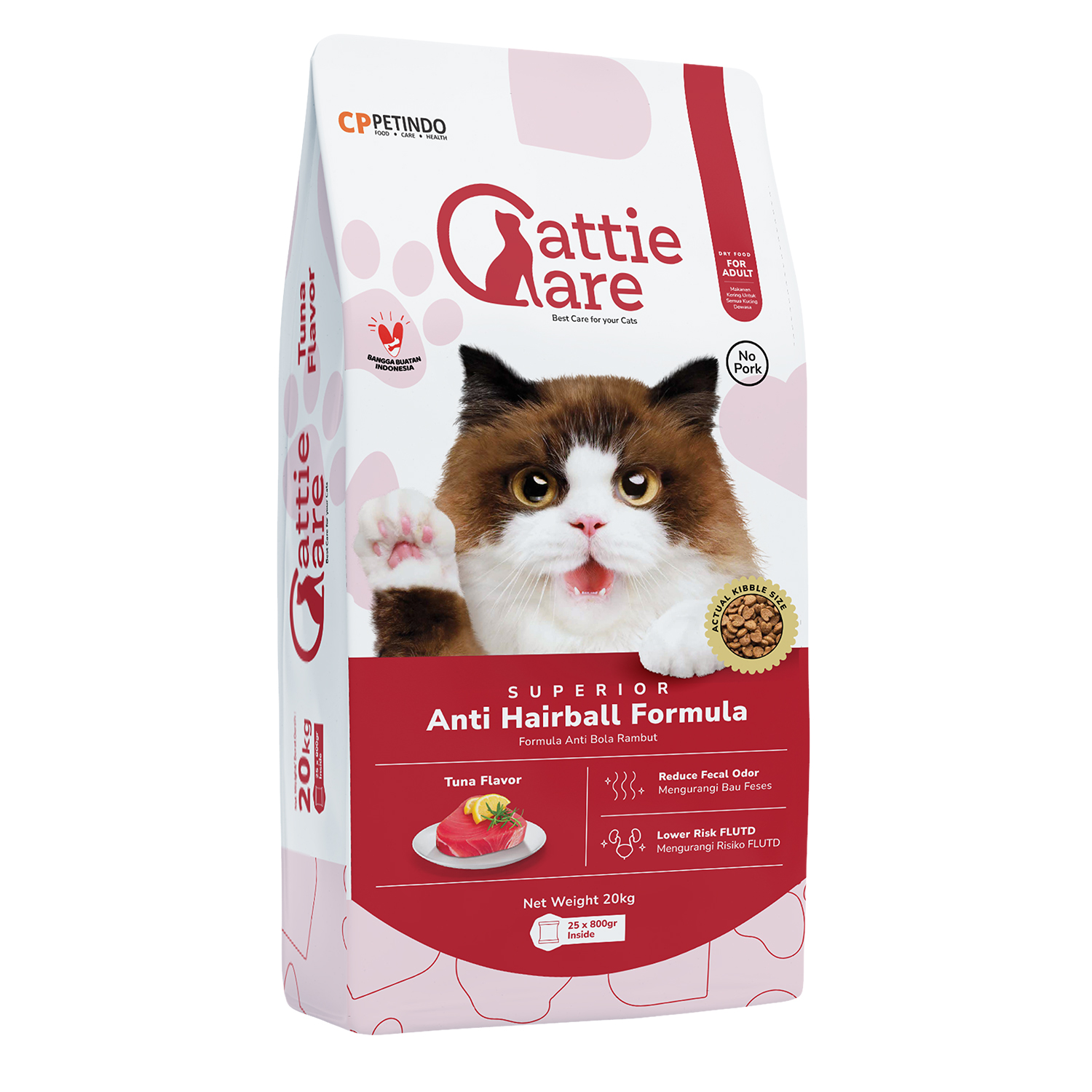 Makanan Kucing Cattie Care Tuna Kibble Love